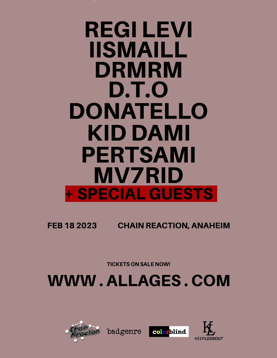 I will be headlining @ The Chain Reaction in Anaheim tomorrow.

Purchase tickets on my website.
regilevi.com