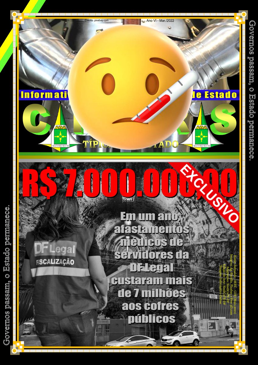 TeSindi's tweet photo. TRANSTORNOS MENTAIS: AFASTAMENTOS MÉDICOS NA DF LEGAL CUSTAM MAIS DE 7 MI POR ANO

Dados epidemiológicos, da Subsec. de Saúde e Seg. do Servidor do DF (SUBSAÚDE), apontam Transtornos Mentais e Comportamentais como a principal causa de afastamentos médicos dos serv. da DF Legal https://t.co/cZR7MtxY0X