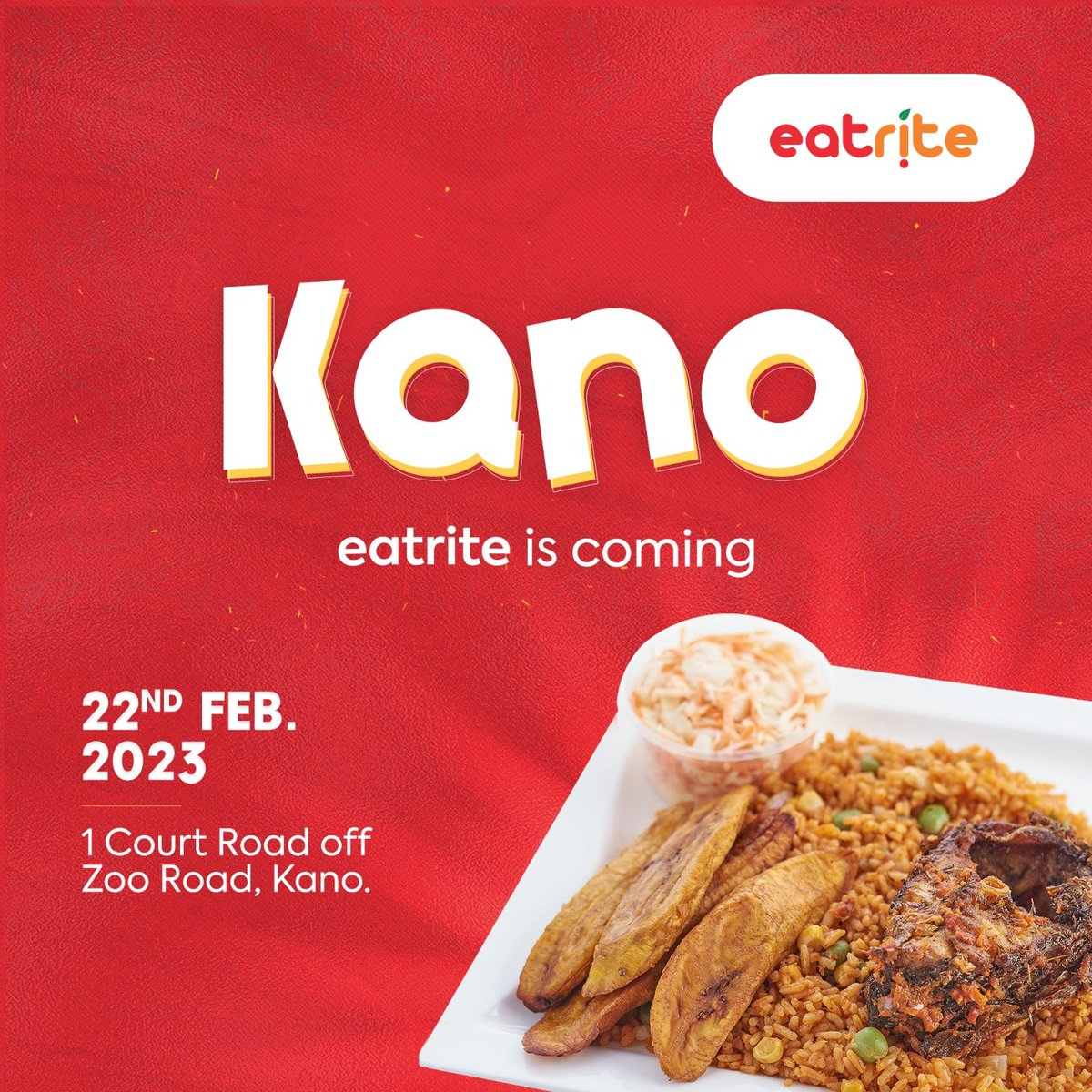 We’re coming to Kano!!!! On Wednesday 22nd February, our doors will officially be open in Kano and we can’t keep calm! Kano are you ready? You’re about to enjoy more than a meal at eatrite and we can’t keep calm! #eatrite #eatritenigeria #eatritelaunch #eatritekano