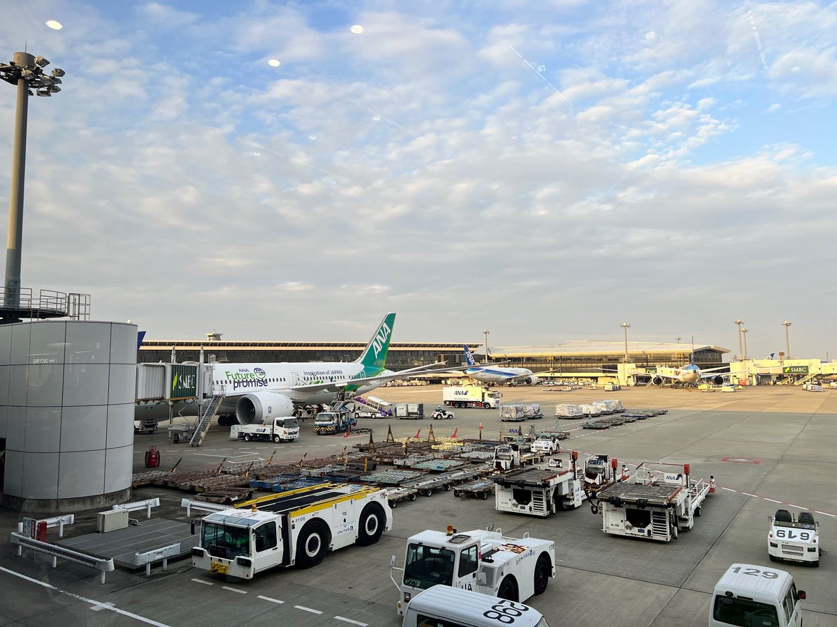 green version! (@ 成田国際空港 - <a href="/narita_opc_info/">成田国際空港運用情報【公式】</a> in 成田市, 千葉県) swarmapp.com/c/cXMKX7xfpNX