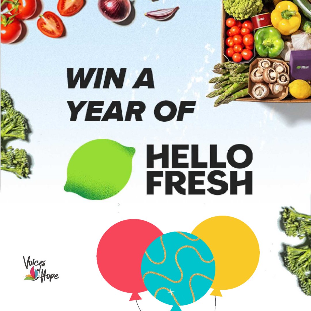 Now is the perfect time to help Voices of Hope and potentially win a year of Hello Fresh… Visit kingstonlottery.co.uk/support/voices… to be in with a chance! #kingstoncommunitylottery #prizes