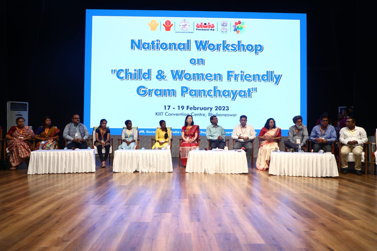 PRDeptOdisha's tweet image. Day 2 #NationalWorkshop on #LSDGs in GPs by @PRDeptOdisha &amp;amp; @mopr_goi
#PanelDiscussion IV on #ChildandWomenParticipation led #LocalGovernance - Mainstreaming #ChildFriendlyPanchayat chaired by Sri M N Roy, Former ACS, GoWB with Govt, UN, NGO, Domain Experts and GP representatives