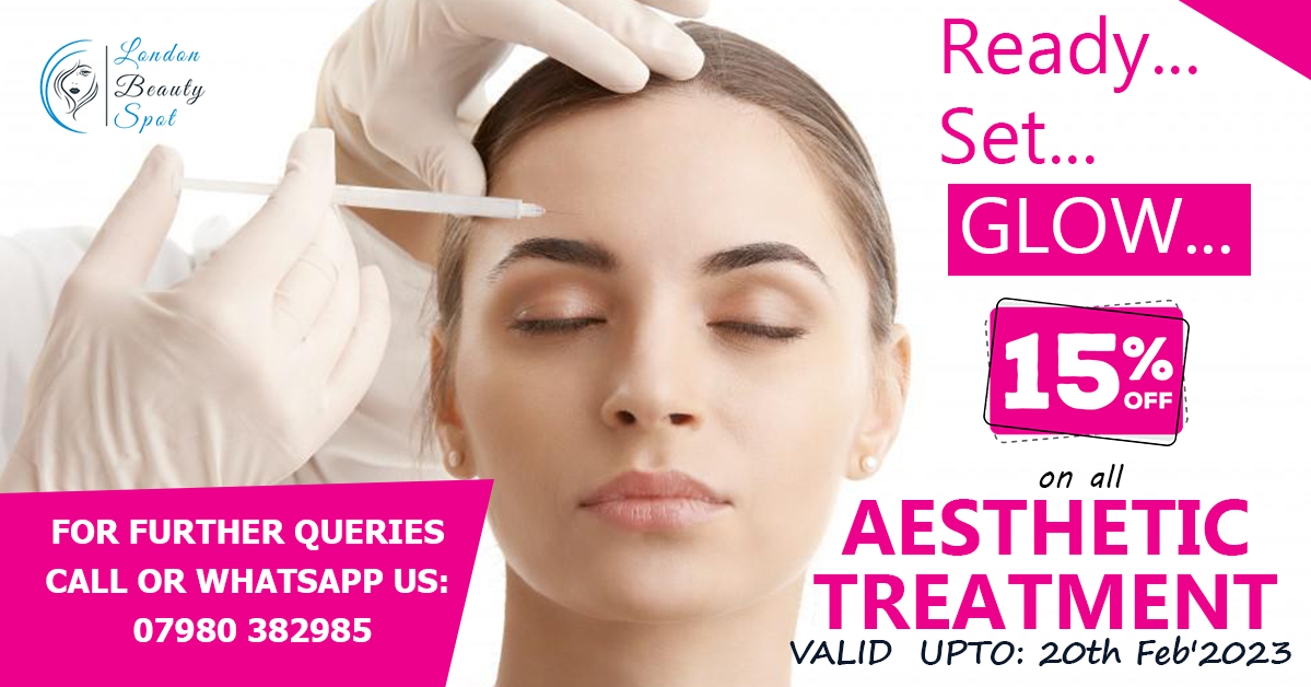 It’s time to say good bye to wrinkles,acne,scars, double chin or turkey neck.
🤞Thanks to our minimally invasive,safe & effective Aesthetic Treatment from London Beauty Spot. Avail 15% discount on all AESTHETIC TREATMENTS. 
Limited period offer💯
📞07980382985
#aesthetictreatment