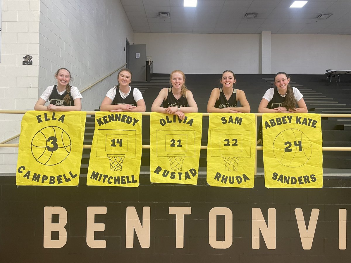 So proud of these 5 seniors for <a href="/BvilleGirlsBB/">Bentonville Girls BB</a> on senior night!! You guys are great players but even better people and will be greatly missed. Love you guys. #notdoneyet