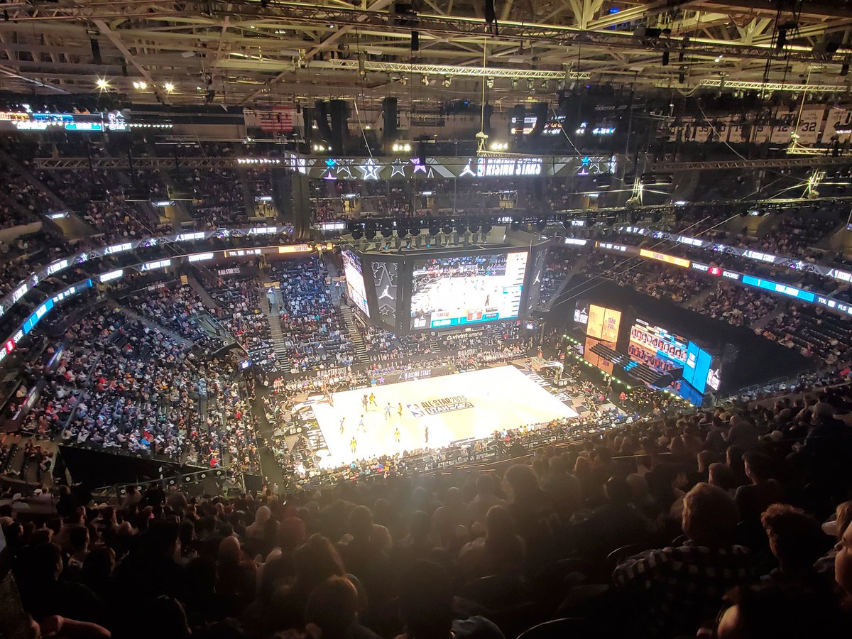Filled to the brim for the Rising Stars game, part of #NBAAllStar festivities.
