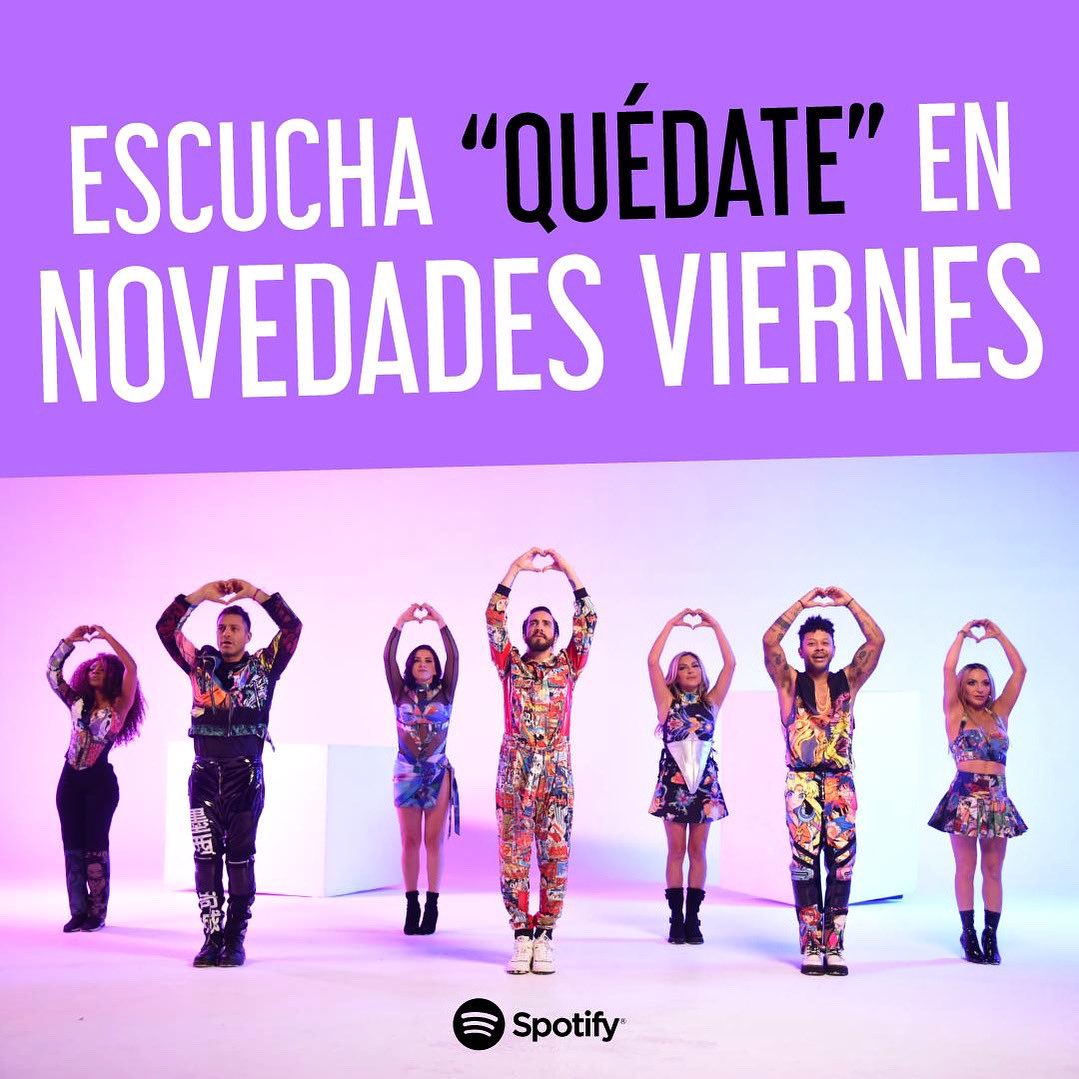 ¿Cuántas veces han escuchado #QuédateOV7? 😍 Nosotros felices de sonar en la playlist #NovedadesViernes de @SpotifyMexico. 🫶🏻