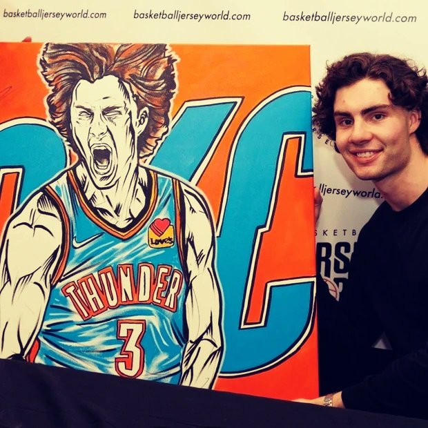 sketchnkustom's tweet photo. Great to see @joshgiddey in the #risingstars game at the #nbaallstar    weekend 2023! Was lucky enough to get this piece signed at @bbjerseyworld ! Photos by @laurijeanphotos #joshgiddey #okc #okcthunder #thunder #NBAAllStar    #utah #nbarisingstars #NBAAllStarWeekend https://t.co/uwx60jbv9O