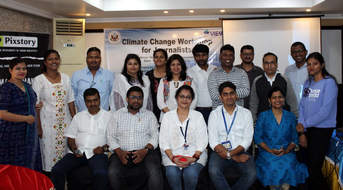 usd0705's tweet photo. Interaction with journalists during 'Climate Change Workshop organised by VIEWS &amp; @USAndHyderabad in #Bhubaneswar. https://t.co/8igsMxjZ5m