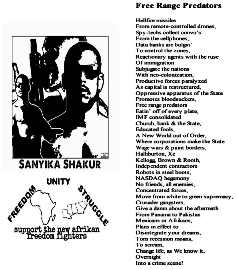 ATCNAPLA's tweet photo. Free Range Predators LLSS LLMK Stand Up Struggle Forward ✊🏾💪🏾

#longlivesanyikashakur
#longlivemonsterkody
#augustthirdcollective 
#standupstruggleforward 
#newafrikanindependencemovement 
#newafrikanrevolutionarynationalist 
#monsterkody
#sanyikshakur 
#kodyscott https://t.co/BGm2TSy4xI