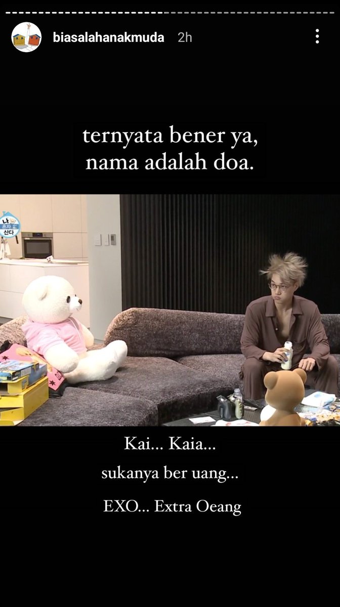 dyonigiri's tweet photo. Guysss kalian mesti liat kajian sabtu nya biasalahanakmuda di instagram lagi bahas rumah nya jongin ngakak banget😂😂😂 akhirnya yang ditunggu2 selama ini😭🙏 https://t.co/T5wL7JP6BN