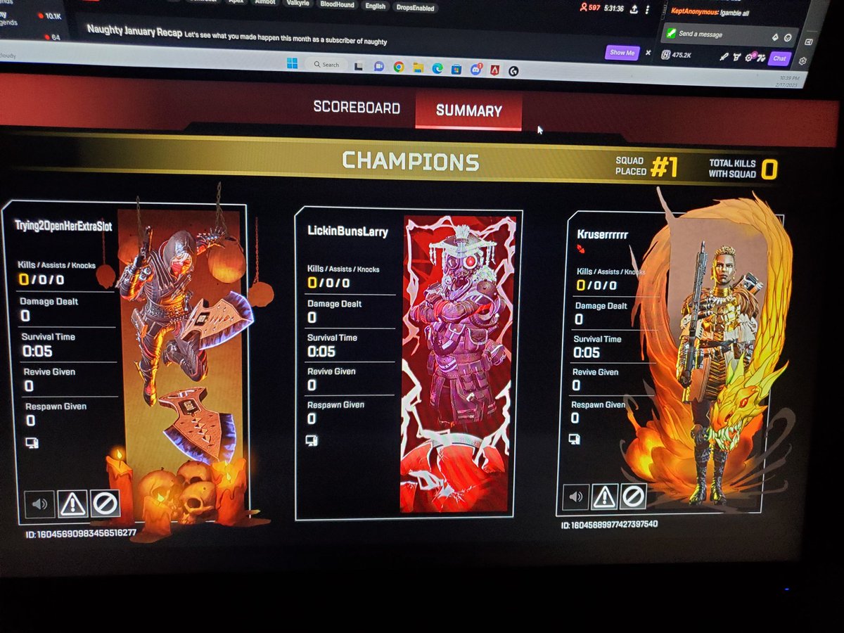 <a href="/StayNaughtyy/">JDG Naughty</a> i know you were killing it in twitch rivals apex TDM but top this.