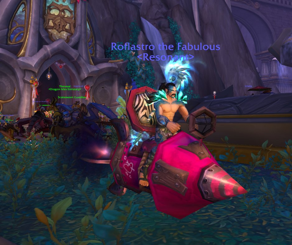 ChipWhitehouse's tweet photo. I AM FREAKING OUT RIGHT NOW!!! FINALLY got the Love Rocket mount! Was like THE TOP MOUNT I've wanted for over a decade now. Been running the dungeon on 14 different toons every day this year. FINALLY!!! 😭😭😭💖🍆🙌#LoveRocket #Warcraft #X45Heartbreaker #Wow https://t.co/rSZwea5f08