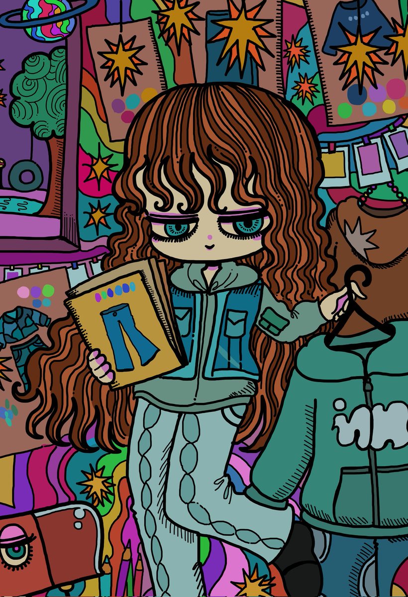 imのレトロで斬新なお洋服が生まれるまでの漫画を描かせて頂きました(⁠ ⁠ꈍ⁠ᴗ⁠ꈍ⁠)imのインスタグラムで読むことができます!可愛いデザインのお洋服が沢山あります🌟是非チェックしてください🌟https://t.co/2IDrcqmVTk 