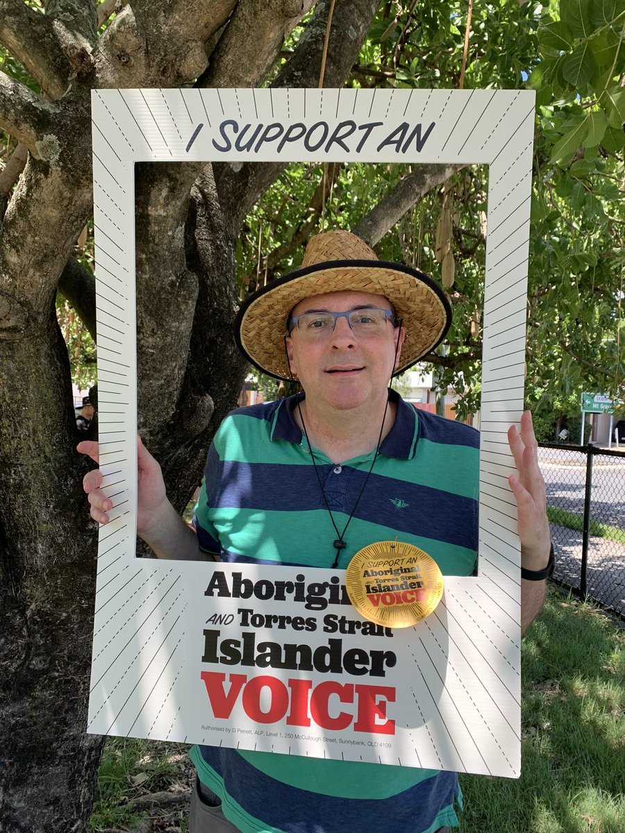 GrahamPerrettMP's tweet photo. Very strong interest in,and support for, an indigenous voice to parliament around Annerley today and throughout #Moreton People keen to understand and vote “Yes”. Conversations easily show it as simple, practical, fair, and unifying for the whole country. #TheVoice #FromTheHeart https://t.co/aRzTChe3fl