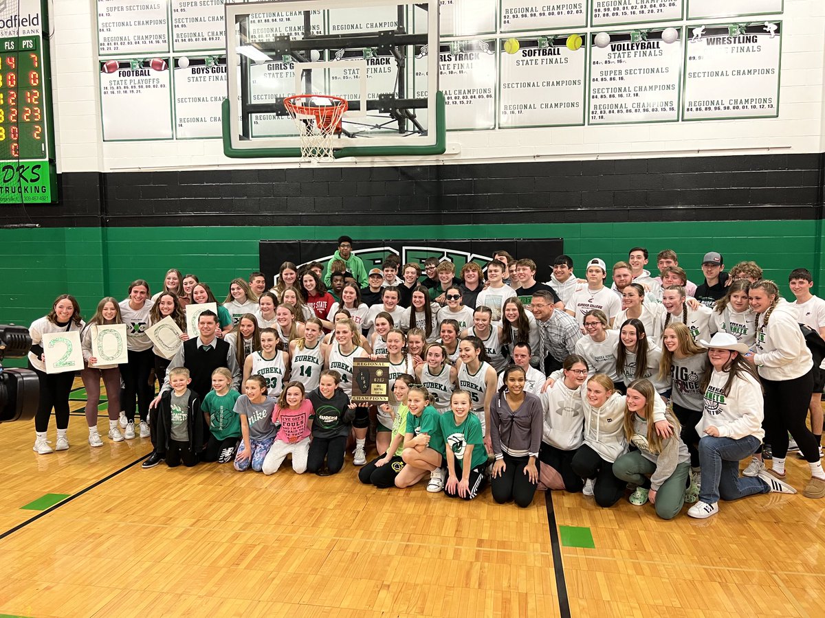 ehsgirlsbball's tweet photo. Eureka!!! 61-55OT come from behind Regional Championsip vs. tough Canton girls! Both teams have alot to be proud of… ⁦@hoijim⁩ ⁦@KurtPegler⁩ ⁦@AdamDuvall⁩ ⁦@SaraPalczewski⁩ ⁦@EHSHornets⁩ ⁦@stromi3⁩ ⁦@HeyenHoops⁩ ⁦@ClutchSportsIL⁩ https://t.co/E7G1svgLQT