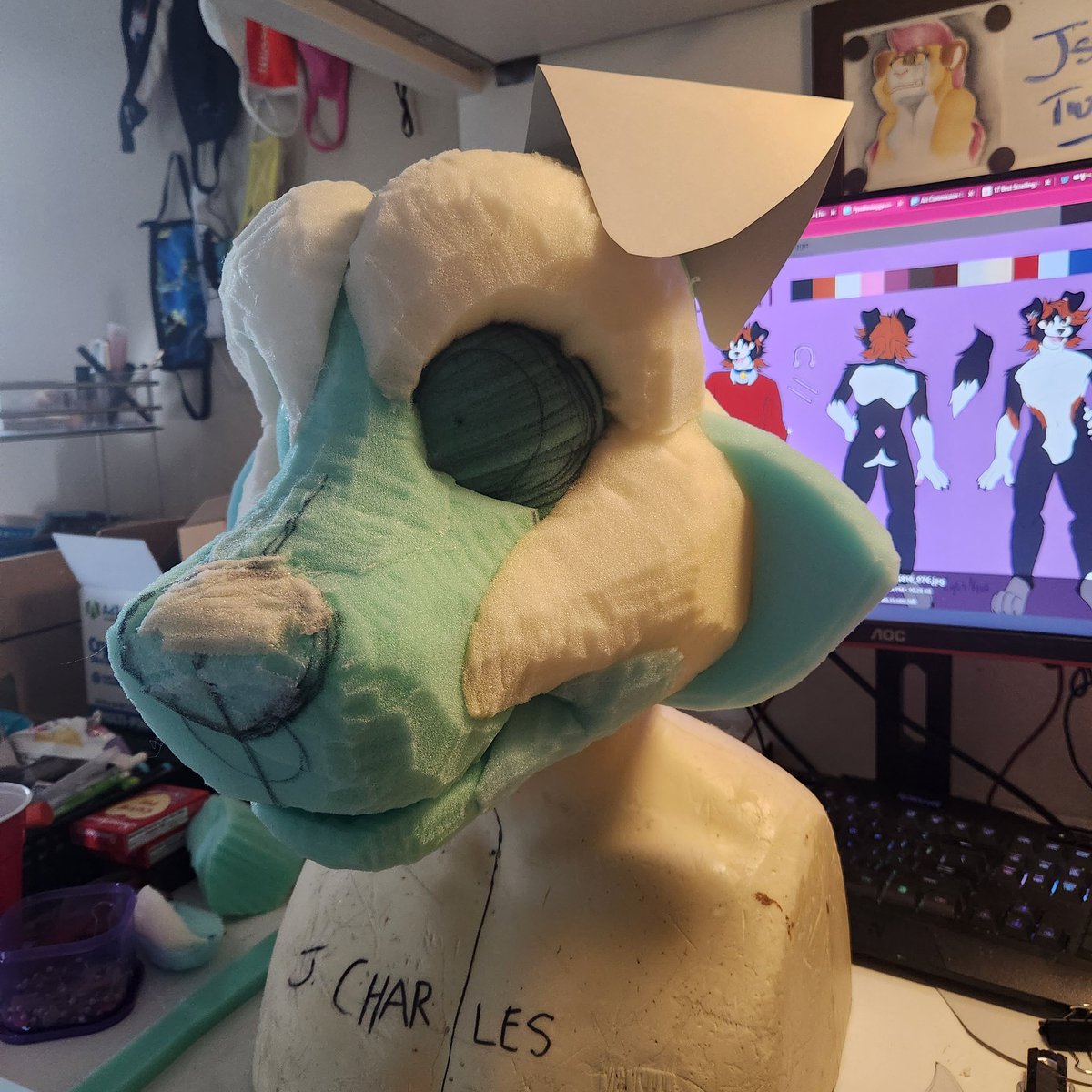 _Saberstudios_'s tweet image. WIP #furry #fursuitmaker #fursuitbase