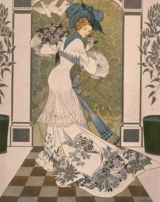 Georges de feure(1868‐1943)
ジョルジュ・ド・フールの華やかでエレガントなドレスにうっとりなんです。 