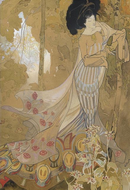 Georges de feure(1868‐1943)
ジョルジュ・ド・フールの華やかでエレガントなドレスにうっとりなんです。 