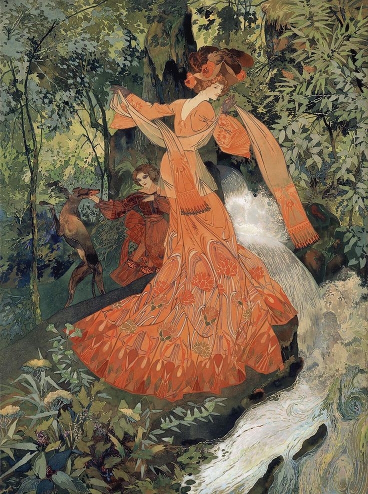 Georges de feure(1868‐1943)
ジョルジュ・ド・フールの華やかでエレガントなドレスにうっとりなんです。 