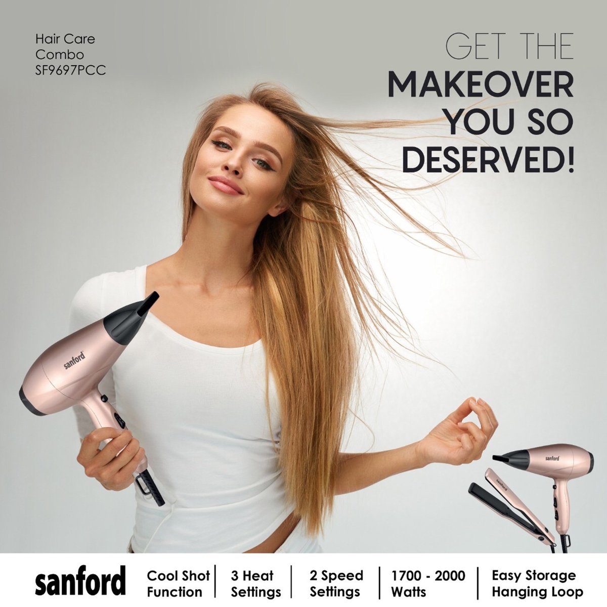 sanford_World's tweet photo. Presenting Sanford 2 in 1 Hair Care Combo, two of all you need to keep your hair stylish and unique.

HAIR DRYER and STRAIGHTENER 
#DC Motor Hair Dryer
#Narrow Concentrator Focused Airflow
#Upto 230°C Professional Styling Temperature

#Sanford #TouchingYourLifeEveryday https://t.co/ULmM8WDSDS