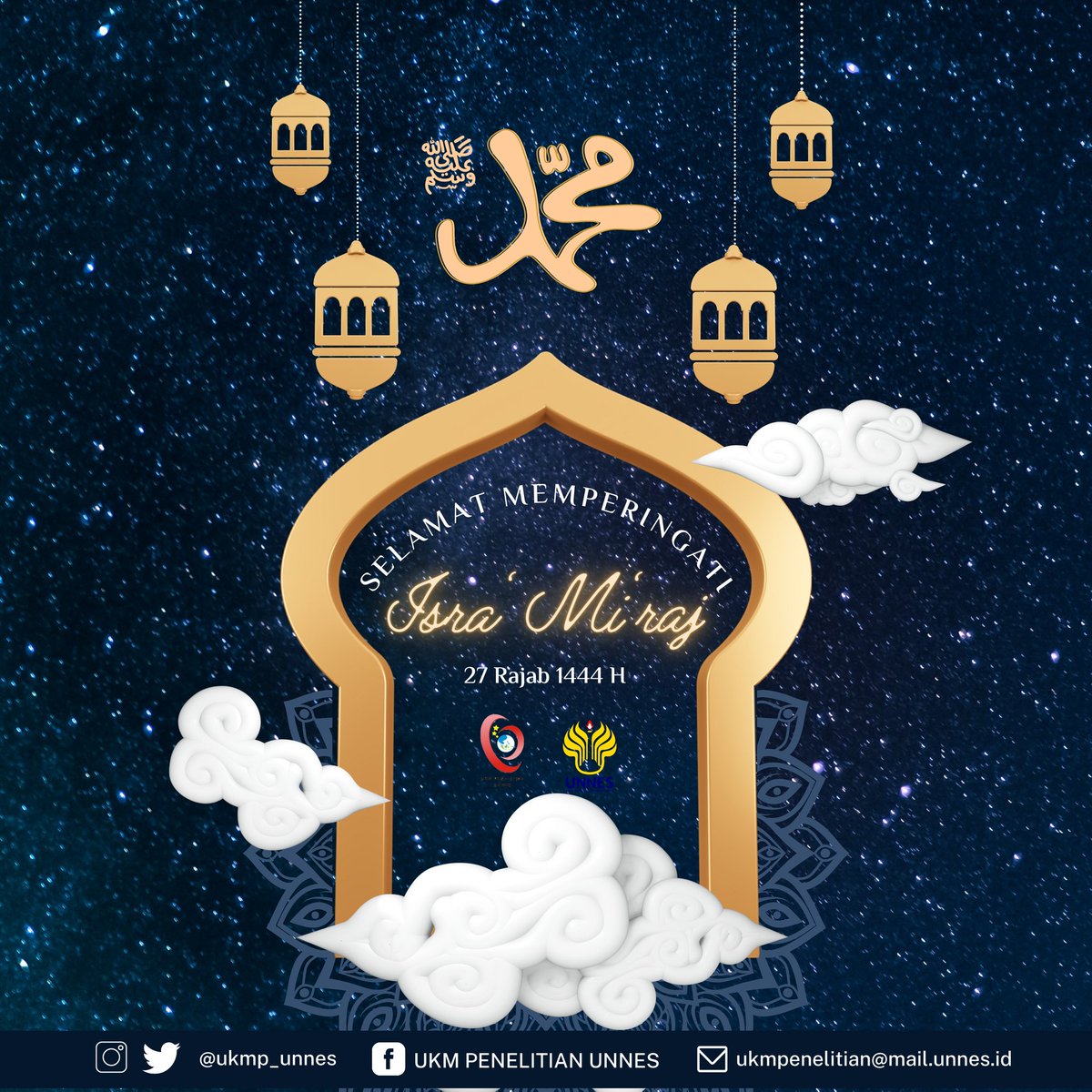 ukmp_unnes's tweet photo. [ISRA MI'RAJ 1444H]

Keluarga besar UKM Penelitian UNNES mengucapkan selamat memperingati Hari Isra' Mi'raj 1444H ✨
...
More info:
IG: ukmp_unnes
Twitter: ukmp_unnes
linktree/ukmpunnes
...
#Isramiraj
#UKMP2023
#UKMPUNNES https://t.co/ocgJHJLtz7