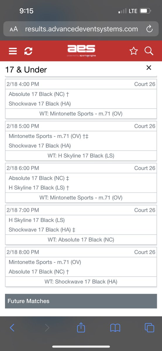 NIT Day 1️⃣! We play at 4, 5, &amp; 7 on court 26. Let’s go shockwave!