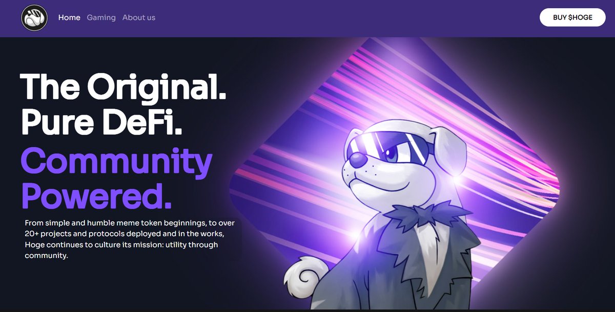 HogeFinance's tweet image. The new HOGE website is LIVE!  We're going to change the homepage banner with a meme infused HOGE design that comes from YOU! For the next week, tweet your HOGE banner design using the tag #HOGEbanner

On Friday's wrap up report next week we'll pick the winner &amp;amp; use their HOGE…