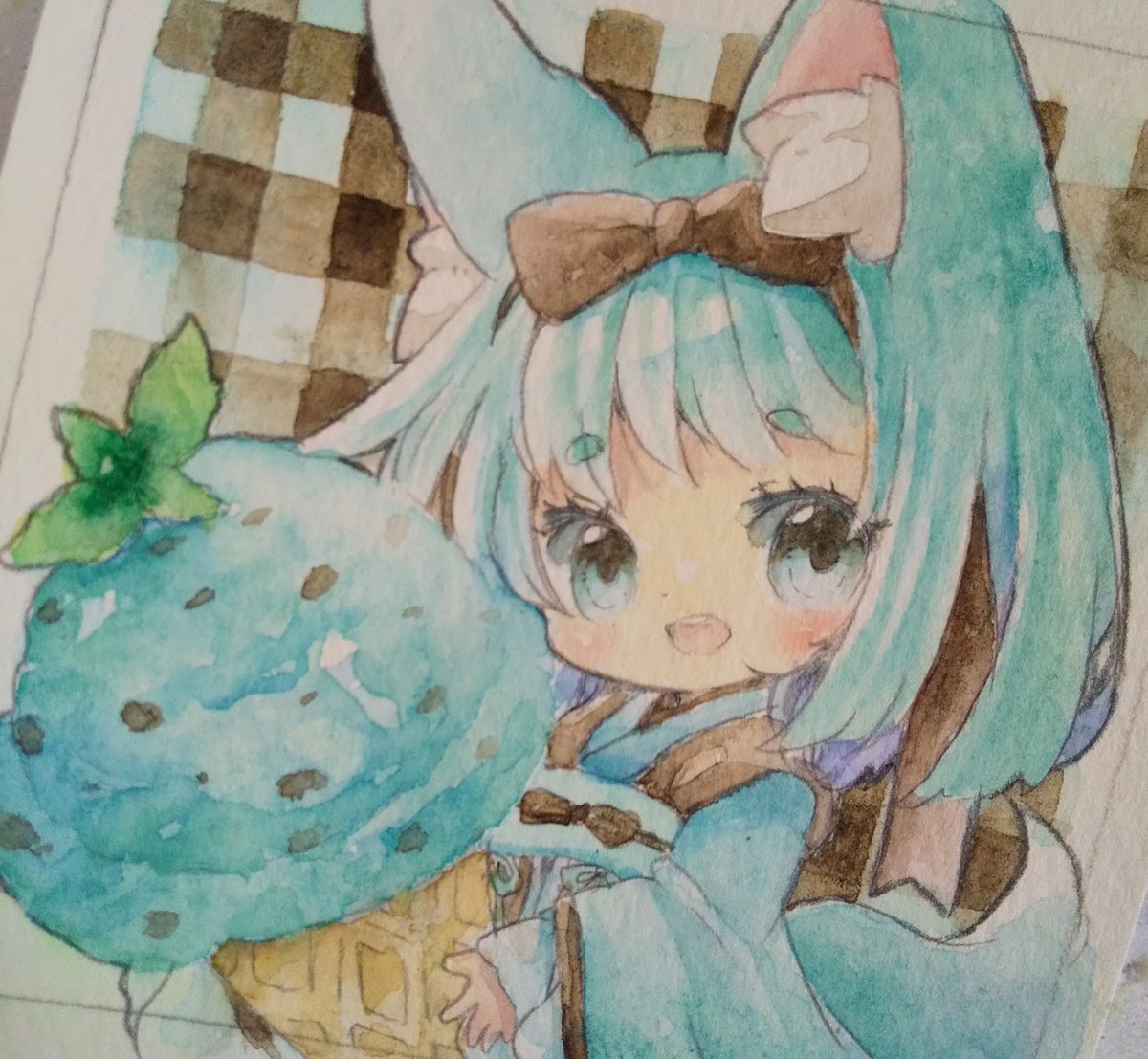 「ちょこみんと 」|きい(きみどり)のイラスト