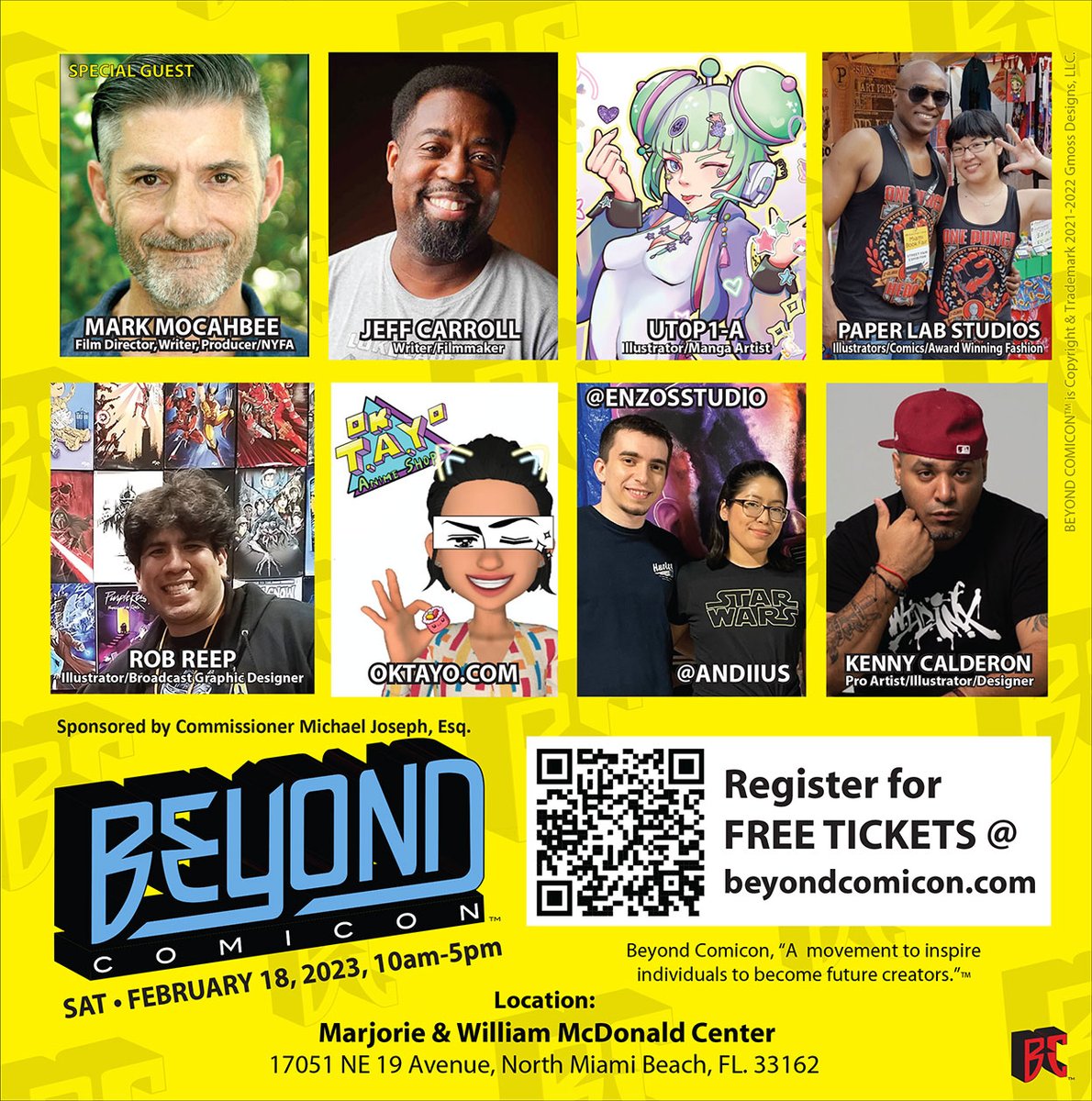 BeyondComicon's tweet photo. Tomorrow, Sat., 10am-5pm @BeyondComicon Returns to North Miami Beach! Great #creators, #vendors, and #educational panels to encourage everyone to become a creator! Free admission with registration. #beyondcomicon #anime #Filmmaking #fashion #family #creator #Creative #community https://t.co/q1zva4AYbL