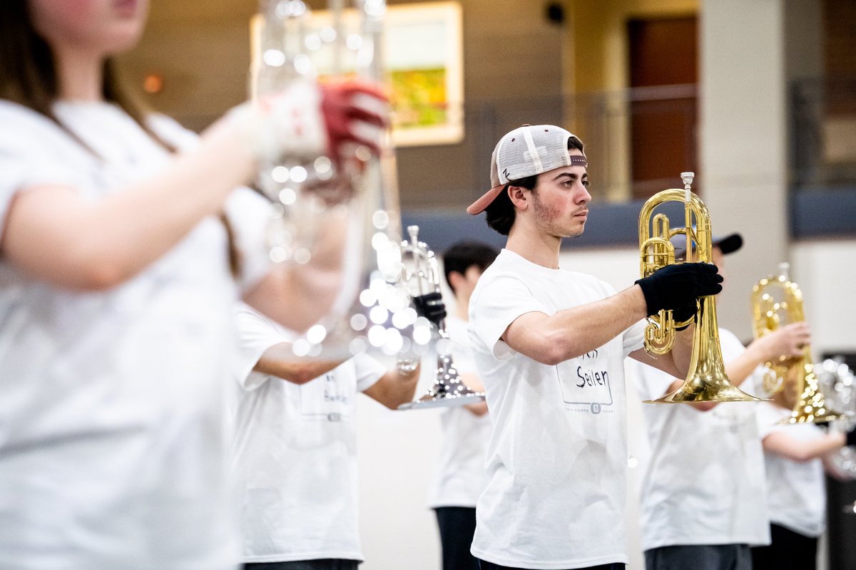 dcicolts's tweet photo. Our brass is getting all settled in here at Monmouth College! Starting off the night with some visual!

#Colts23 🔺 https://t.co/lbctsu8FjQ