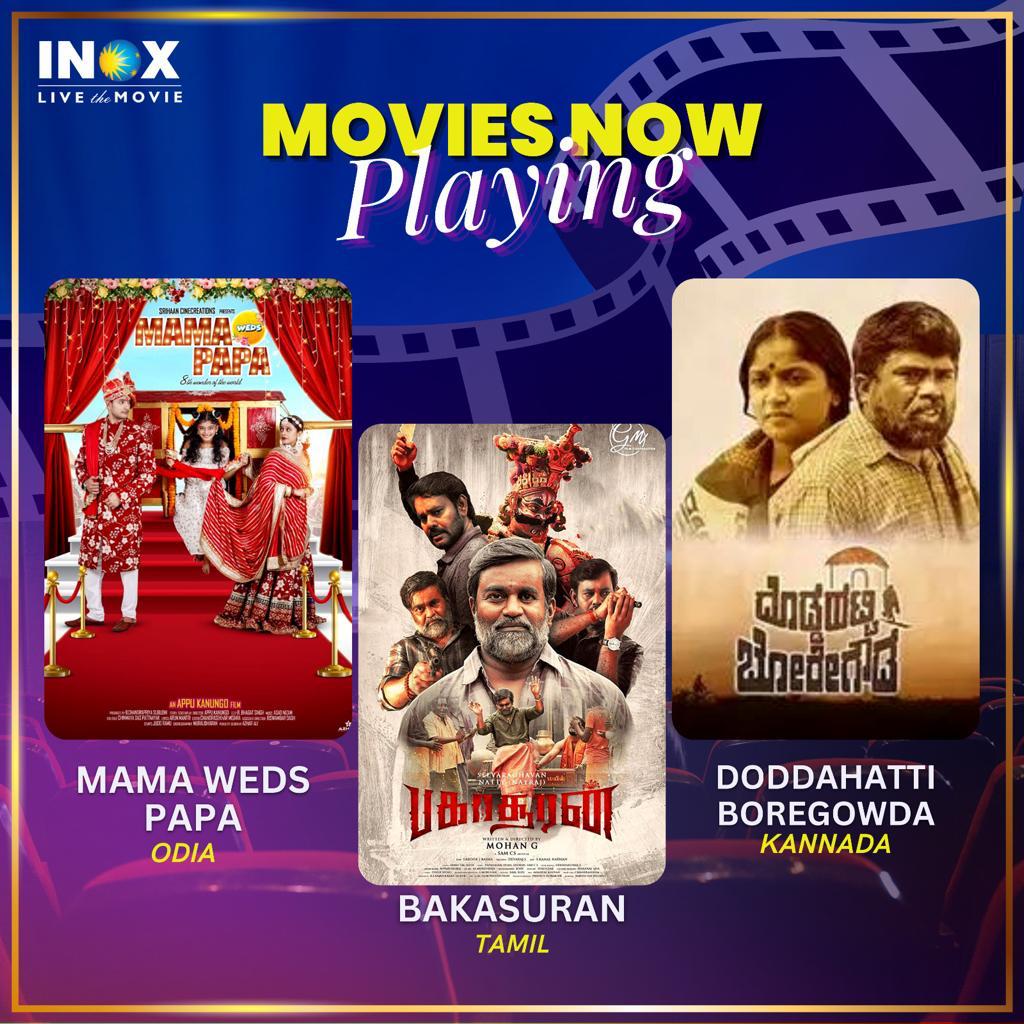 INOXMovies's tweet photo. Get ready to meet #Shehzada and witness the power of #Kang this week on the spectacular screens of #INOX🤩. Let us know which movie are you watching this week?
#AntManAndTheWasp #SLV #Chaos #Sakuchi #LoveBirds #Bari10Baddi #OndholleLoveStory #DoddahattiBoregowda #MamaWedsPapa https://t.co/jsIoyMg0uJ