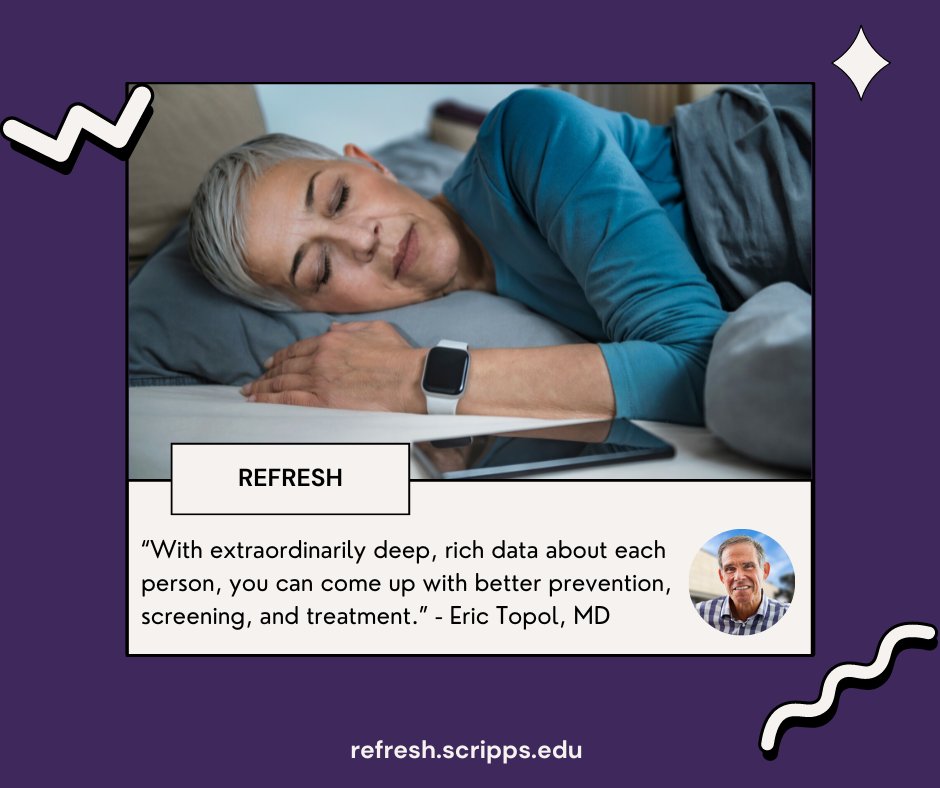REFRESH_study's tweet photo. Many aspects of sleep are still poorly understood by doctors and scientists. π§
But now, smartwatches & #wearabletech make it possible to participate in #sleepresearch β from the comfort of your own bed!
Learn more about #REFRESHstudy by @ScrippsDTC : https://t.co/qiKMiHN8J4 https://t.co/GcPoV0hh7L