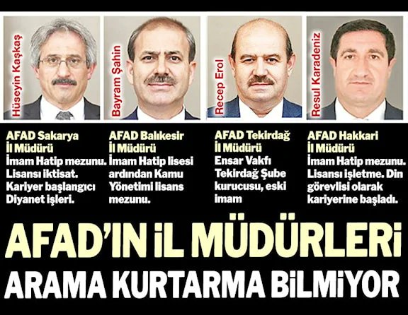 AFAD’ın il müdürleri arama kurtarma bilmiyor
sozcu.com.tr/2023/gundem/af…