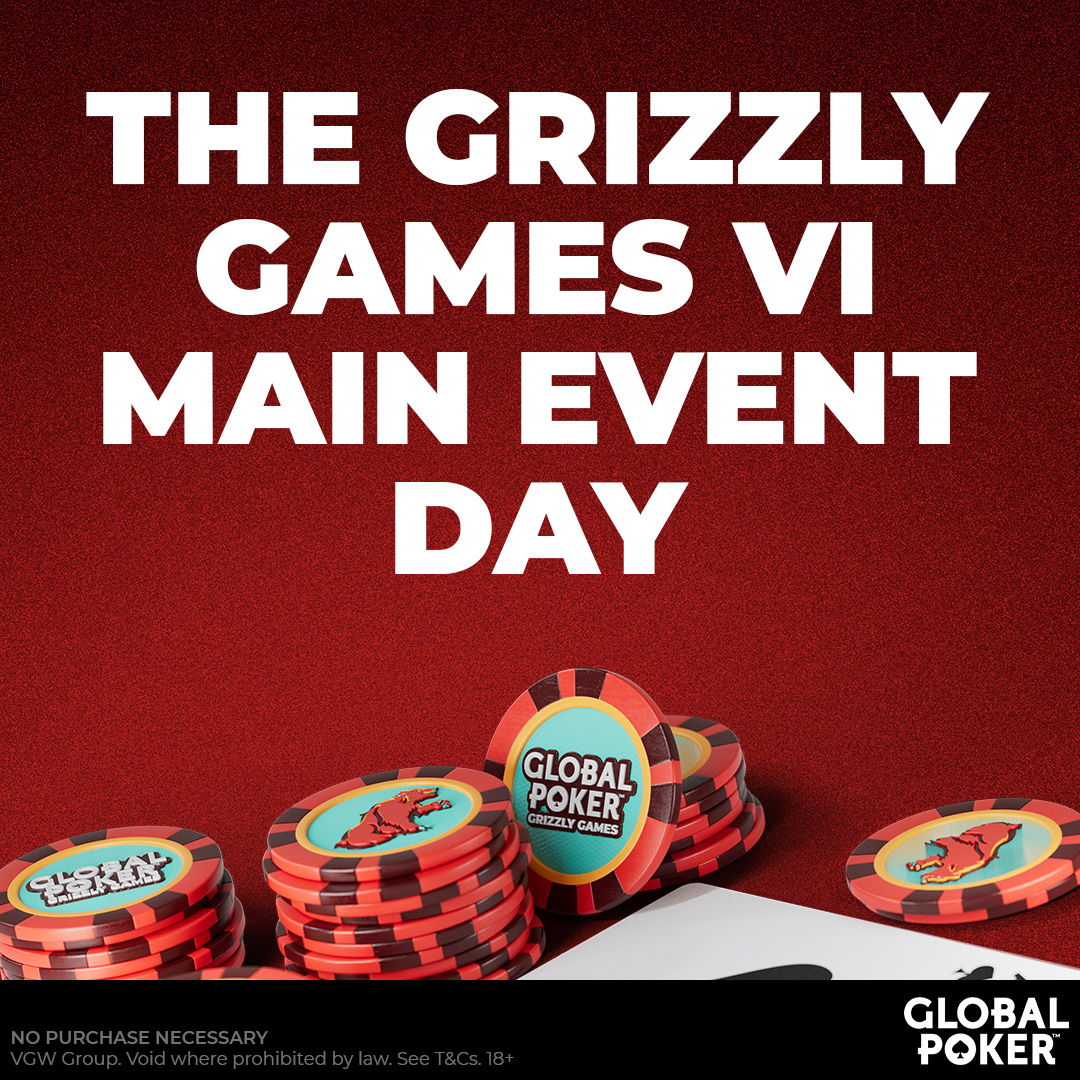 You and two of your friends will get a chance to play in tomorrow’s #GRIZZLY6AMES GC30M &amp; SC200K Main Events this Sunday! Tag two of your friends with your #GLOBALPOKER usernames. 🐻🏆

6⃣6⃣ RETWEETS = 3⃣MORE WINNERS

This ends at 12:01 AM ET tom, 2/19. NO PURCHASE NECESSARY.