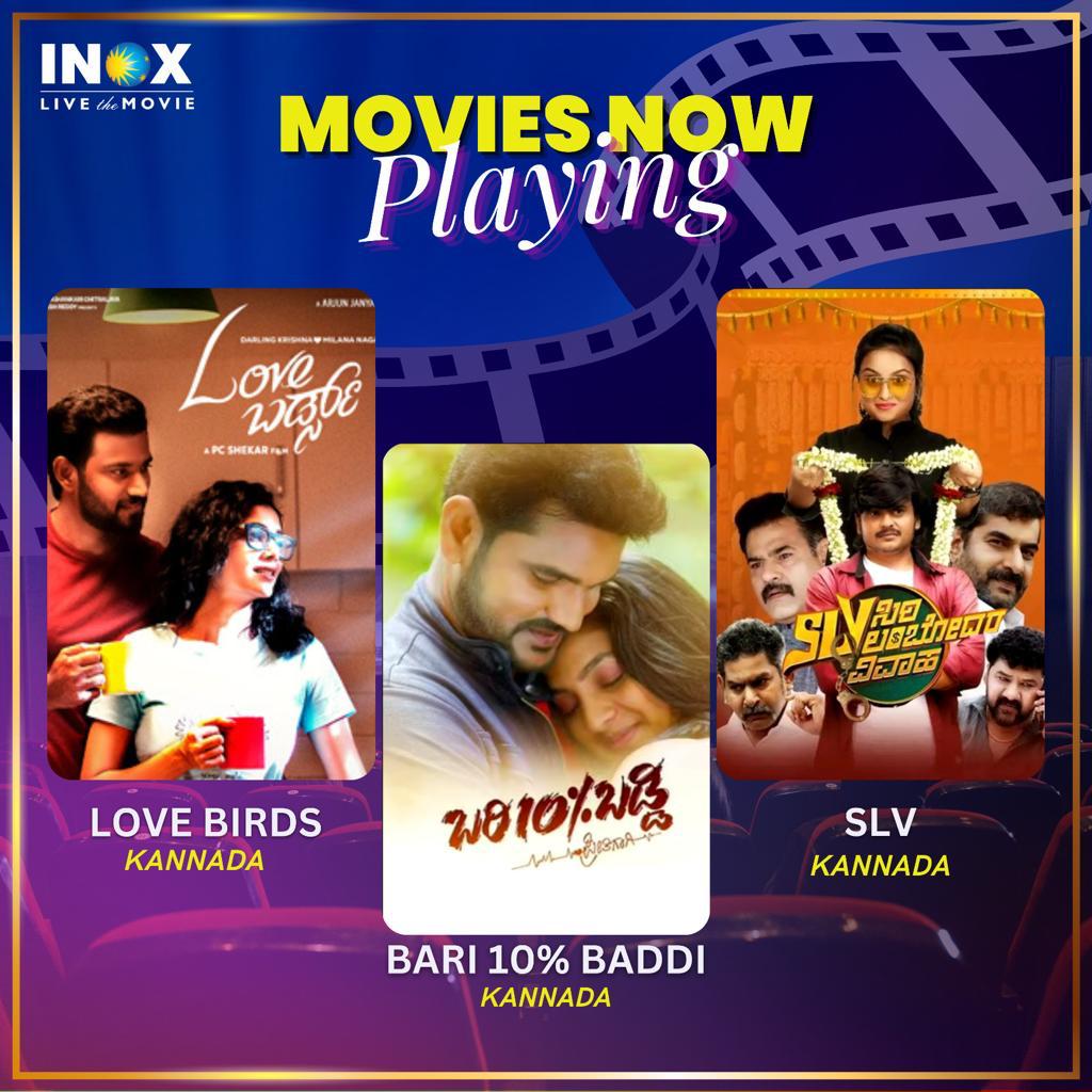 INOXMovies's tweet photo. Get ready to meet #Shehzada and witness the power of #Kang this week on the spectacular screens of #INOX🤩. Let us know which movie are you watching this week?
#AntManAndTheWasp #SLV #Chaos #Sakuchi #LoveBirds #Bari10Baddi #OndholleLoveStory #DoddahattiBoregowda #MamaWedsPapa https://t.co/jsIoyMg0uJ
