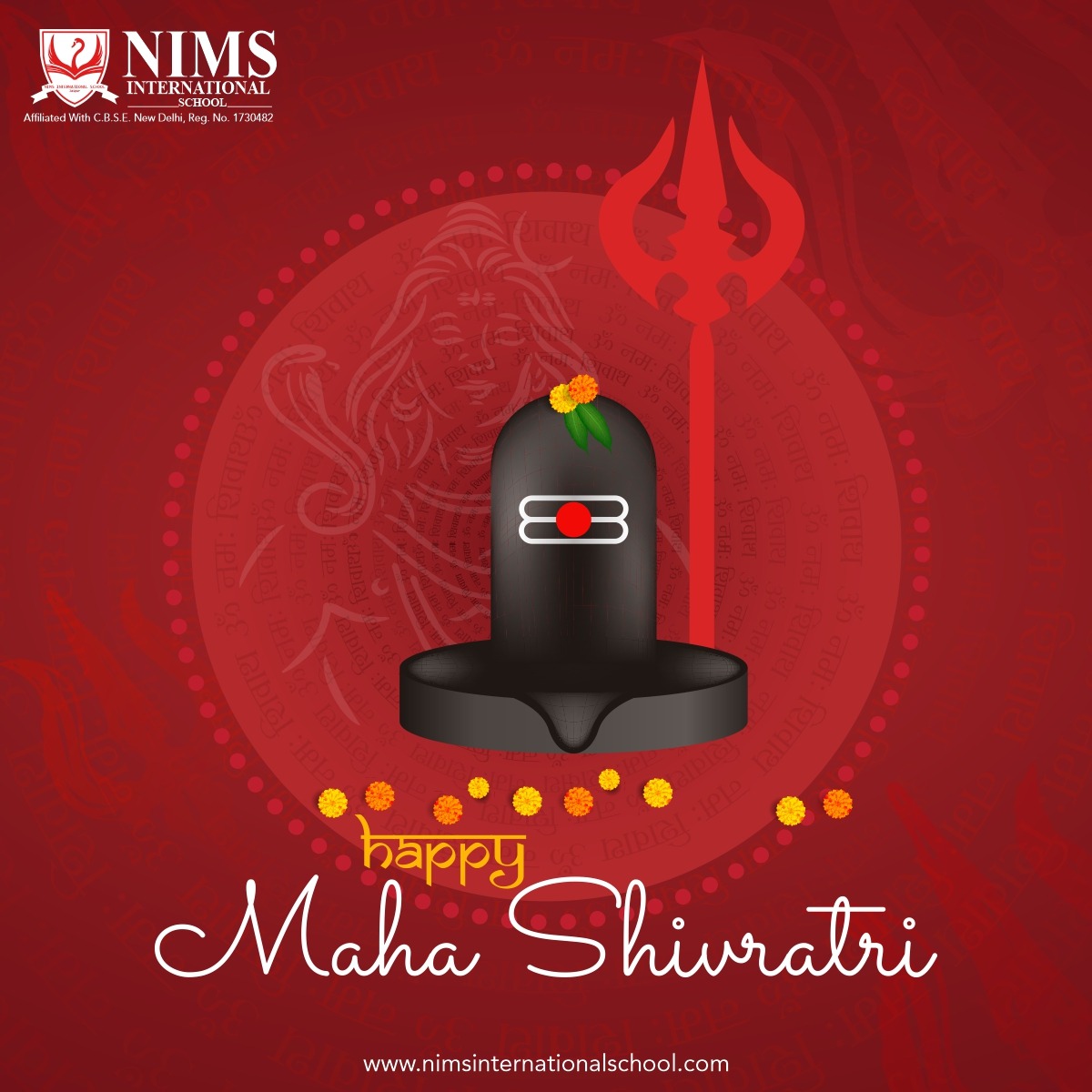 NIMS_School's tweet photo. On the auspicious occasion of MahaShivratri, may Lord Shiva's blessings bring you peace, happiness, and prosperity. NIMS International School wishes Happy MahaShivratri !
#NIMSSchool #mahashivratri2023 #HappyMahashivratri #महाशिवरात्रि https://t.co/8HLA38Pjr5