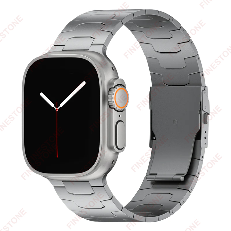 FINESTONESHOP's tweet photo. Discover our titanium luxury watchband  for your Apple Watch ⌚
New: Luxury watchband for Apple Watch Ultra in scratch-resistant titanium
✅High quality titanium alloy
✅ Anti-scratch
✅Light and comfortable
✅Coordinates perfectly with Apple Watch Ultra colors
#TitaniumStrap https://t.co/6XGjjbSOtM