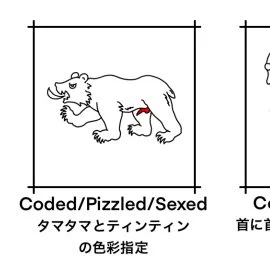 #中世ヨーロッパの紋章のつくりかた 2 用の原稿をチェック。紋章の記述では具象の姿勢にさらに「付属」の指定というのがあって、「ドングリを持ってる」等色々と細かく指定できるですが、金玉の色とかも指定できます。つまり必ずしもゴールデンではないということです(?) 