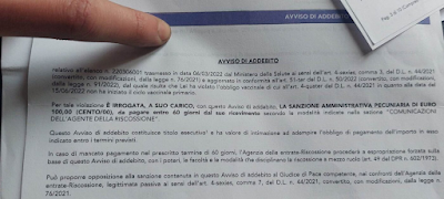 viaggrego's tweet photo. #Multe 100 #Euro #Sospese per #Decreto, ma ai #NonVaccinati #Over50 continuano ad #arrivare! https://t.co/967Ow9v10l https://t.co/03ABe33ebU