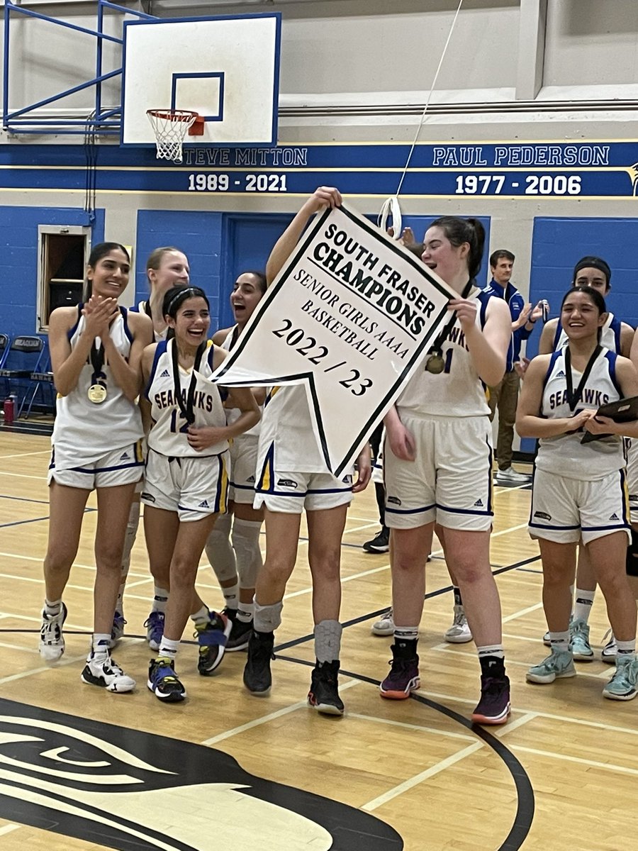 Congratulations to our Senior Girls Basketball Team on winning South Fraser Championships against SDSS! Special acknowledgements to Camryn Tait and Syra Toor on their all star selection and Nyssa Sunner on being named the MVP!