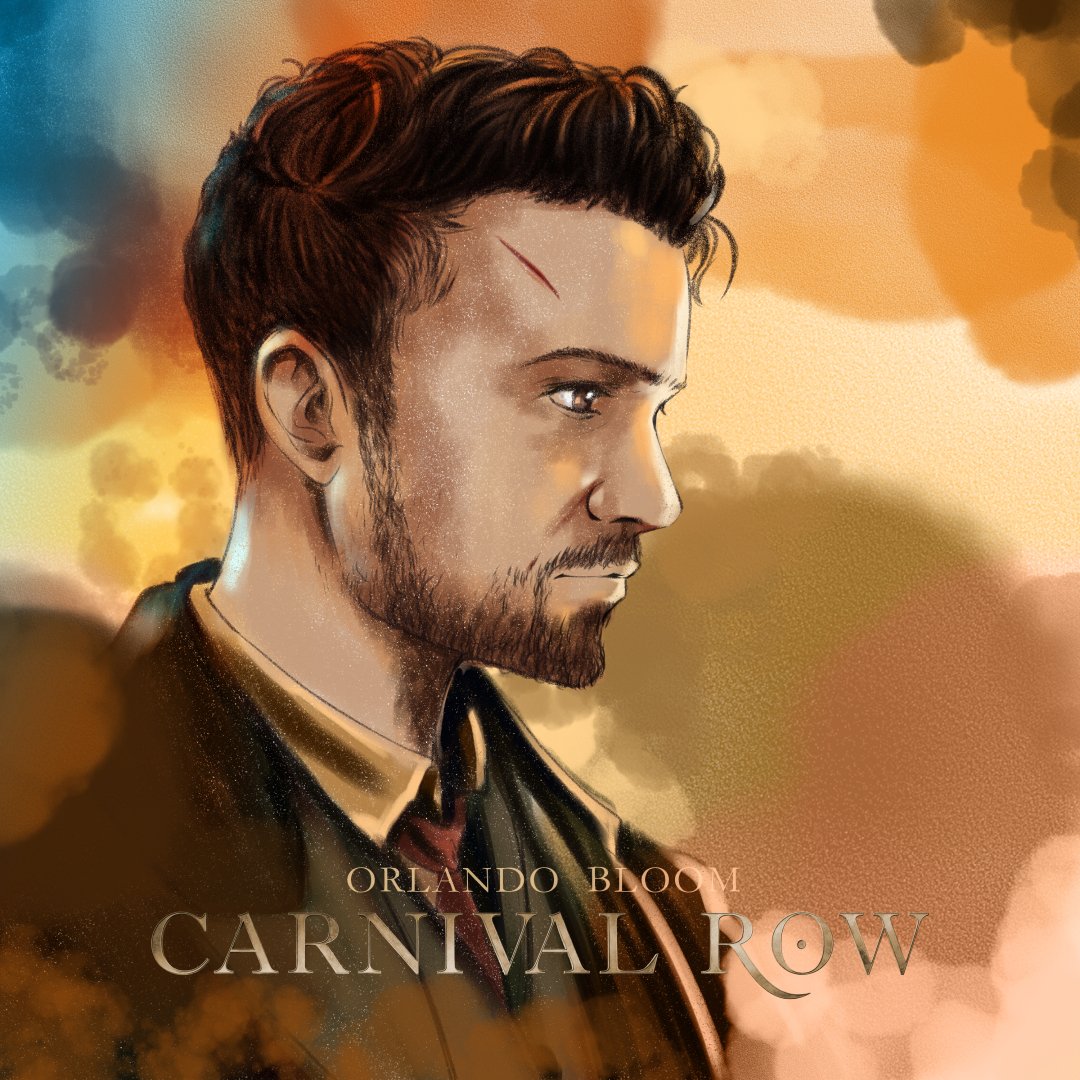 Neldorwen's tweet photo. Orlando Bloom as Rycroft Philostrate - Carnival Row. Drawing and video with the process. (Used old elf drawing as reference :P ) 
#ForTheRow #CarnivalRow  #philo #rycroft #rycroftphilostrate #OrlandoBloom https://t.co/pChxnxlbHO