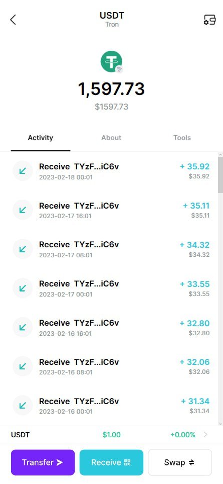 Hello! If you have atleast 25-30 USDT in your Binance, Bitkeep wallet, trustwallet, OKX or NOBITEX, I can guide you how to start USDT mining and start earning 3x daily in your own wallet.
#Nigeria #CryptoNews #USDT #bangladeshi #IndianEconomy #Iran