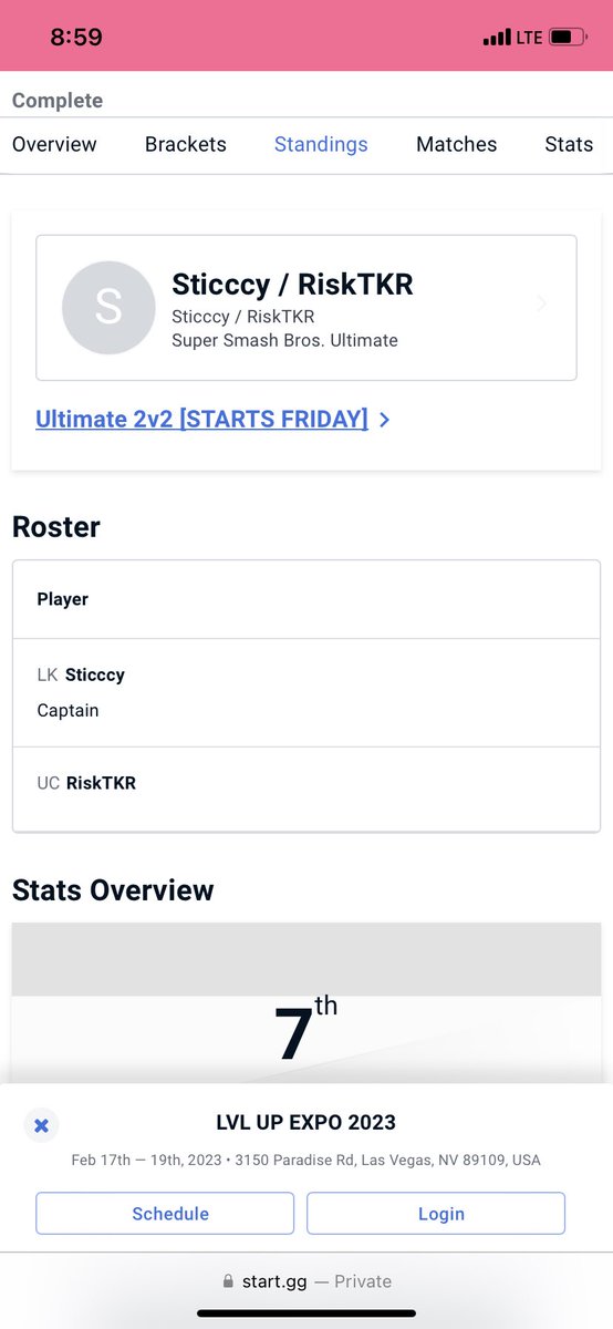 RiskTKR3's tweet photo. Another top 8 finish at a major in doubles with the goat @TheSticccyOne we even beat Bayo/Megaman (Frawg/teigo) with our Plant/Fox. We lost to 2nd (Marss/Tweek) in winners &amp; 3rd (Sonix/Wrath) in losers. Both sets felt winnable so we definitely can hang with the top teams now :) https://t.co/Z4bxUbnwoN