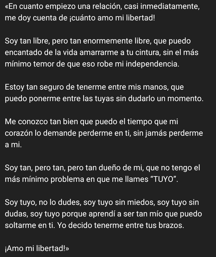 _Jan_x's tweet photo. Lo he leído tanto que cada día lo creo un poco más. Algún día seré completamente mía gracias a esto. https://t.co/eT3vyFw7iv