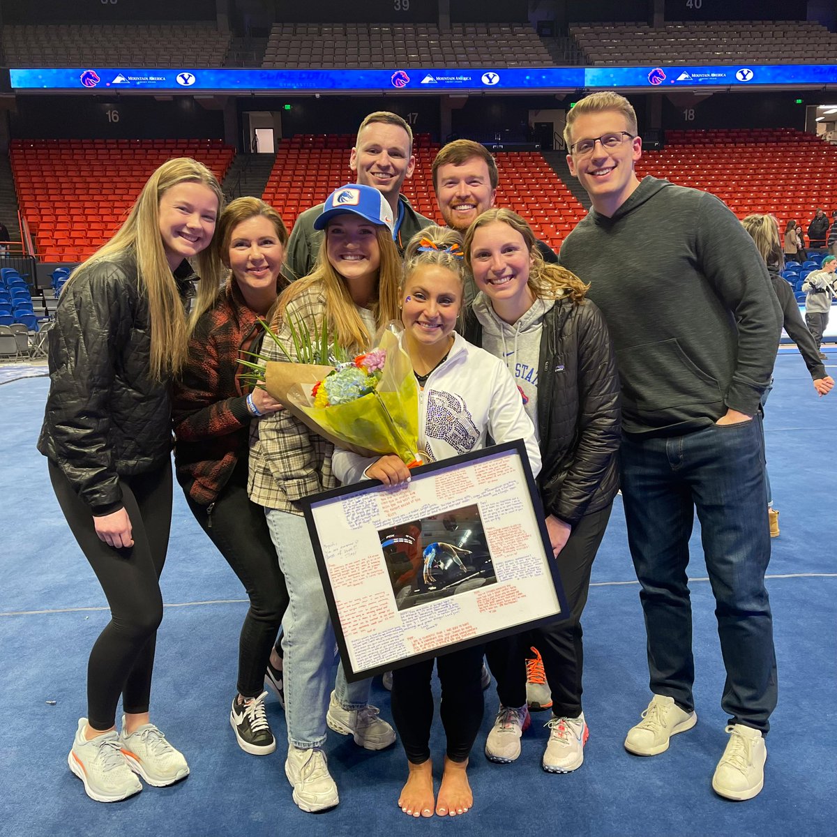 Our @BoiseStateBAA staff loved coming out to support our own #AdrianaPopp for her senior night! Congrats to @BroncoSportsGYM on their #WIN against BYU. 🙌#BleedBlue #TEAM