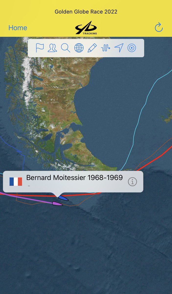 Abhilash closes in on Cape Horn accompanied by the spirit of Bernard Moitessier and Joshua (1968-69) 

A rare and beautiful coincidence, and a truly special moment for him spiritually. 
#bernardmoitessier #abhilashtomy #JOSHUA #bayanat