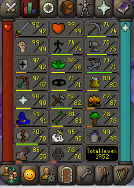 OsRs_Azrael's tweet photo. Here's the Updated stats since last time! #osrs #roadtomax https://t.co/W4K6EJT07z