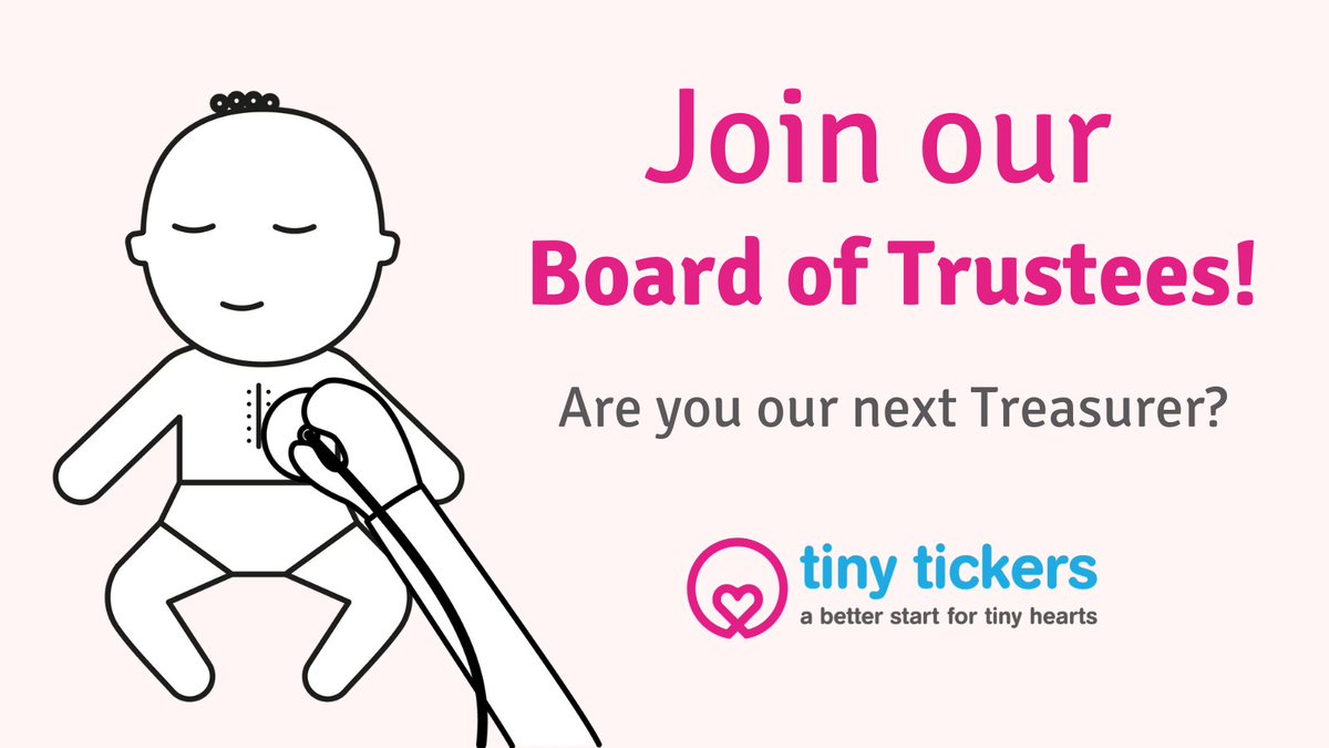 tinytickers's tweet photo. Could you help babies with serious heart conditions by becoming a Trustee? We're looking for someone with energy, passion &amp; commitment to join our Board of Trustees as our Treasurer.  Download the application pack ➡️ https://t.co/TWIRXKMTHJ https://t.co/Wf9scpbTuj