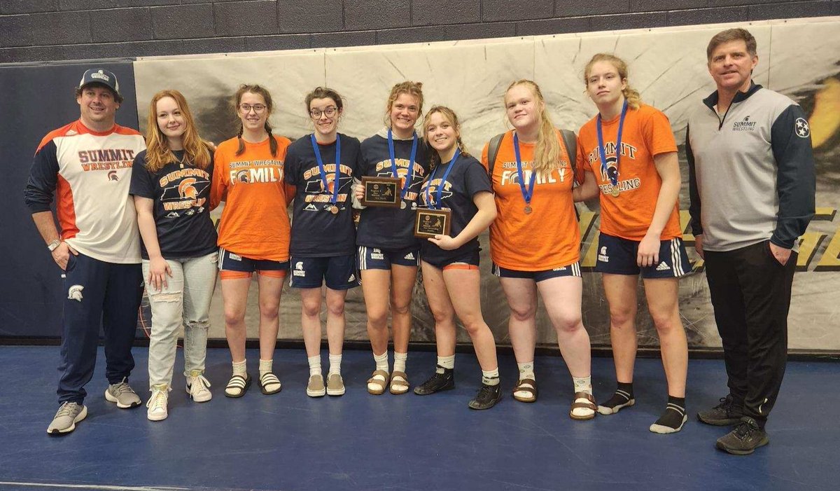 wcsSSTMSpm's tweet photo. Summit Girls Wrestling qualify 5 for state!
114 - Taylor Parkhurst (Jr) - 3rd
120 - Olivia Johnson (Fr) - 1st (MOW Award)
138 - Rylee Bennett (Sr) - 2nd
145 - Finnley Craig (So) - 1st
235 - Samantha O'Leary (Fr) - 3rd
@wcsSHS @wcsSHSAthletics @wcsCOAthletics https://t.co/3YKd9bk2wZ