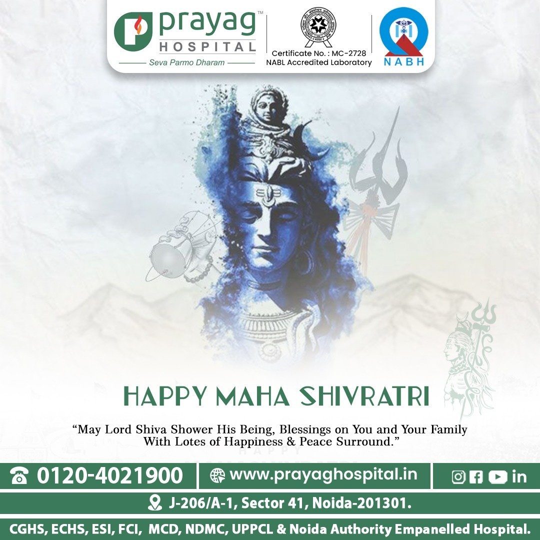 'May Lord Shiva Shower His Being, Blessings on you and your Family.
With Lots of Happiness & Peace Surround'

#prayaghospital #prayaghospitalnoida #hospitalinnoida #shivratri #mahashivratri #happyshivratri #besthospitalinnoida